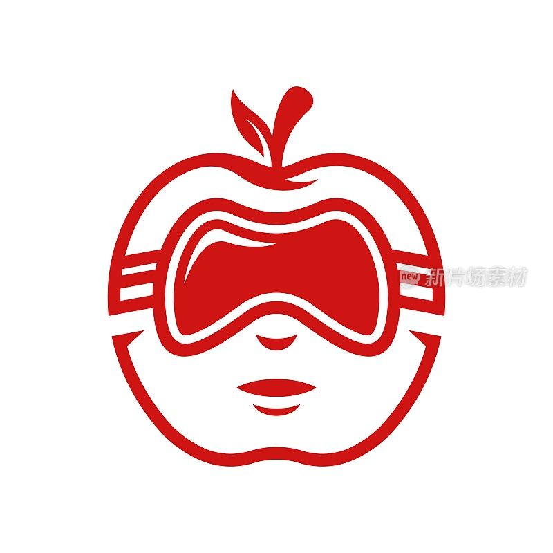 水果苹果真人VR Logo设计
